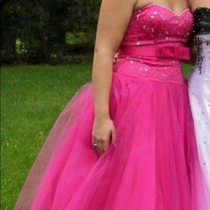 Hot pink ball gown size 11/12
